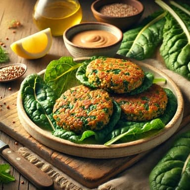 Quinoakaker med mangold