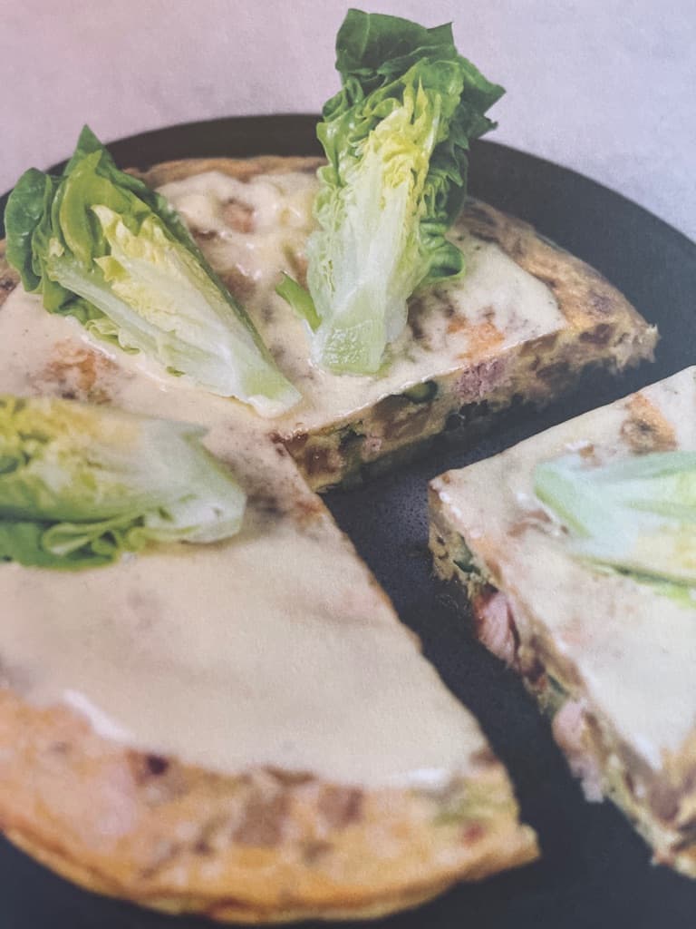 Tortilla med squash og poteter