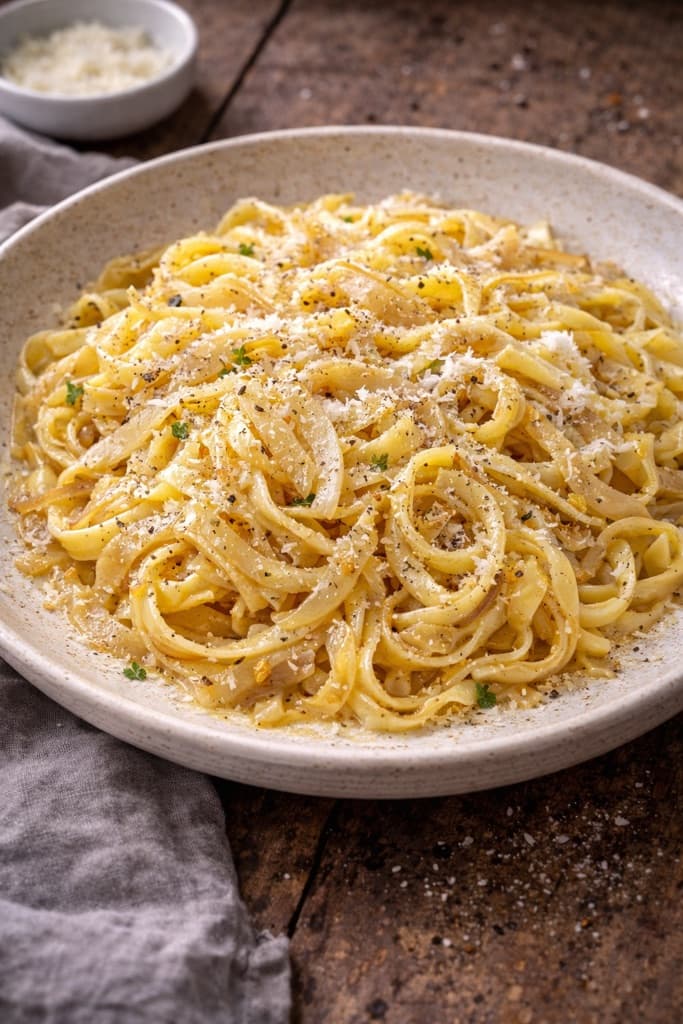 Tagliatelle med Løk