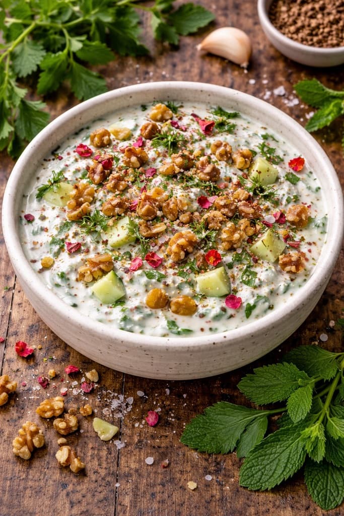Persisk urt- og agurkyoghurt