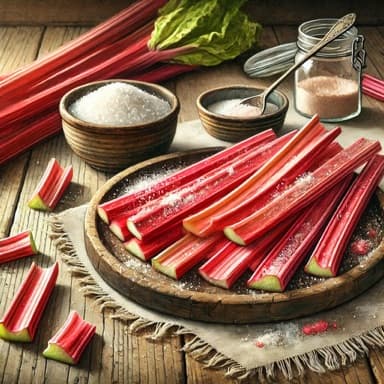 Sure remmer av rabarbra