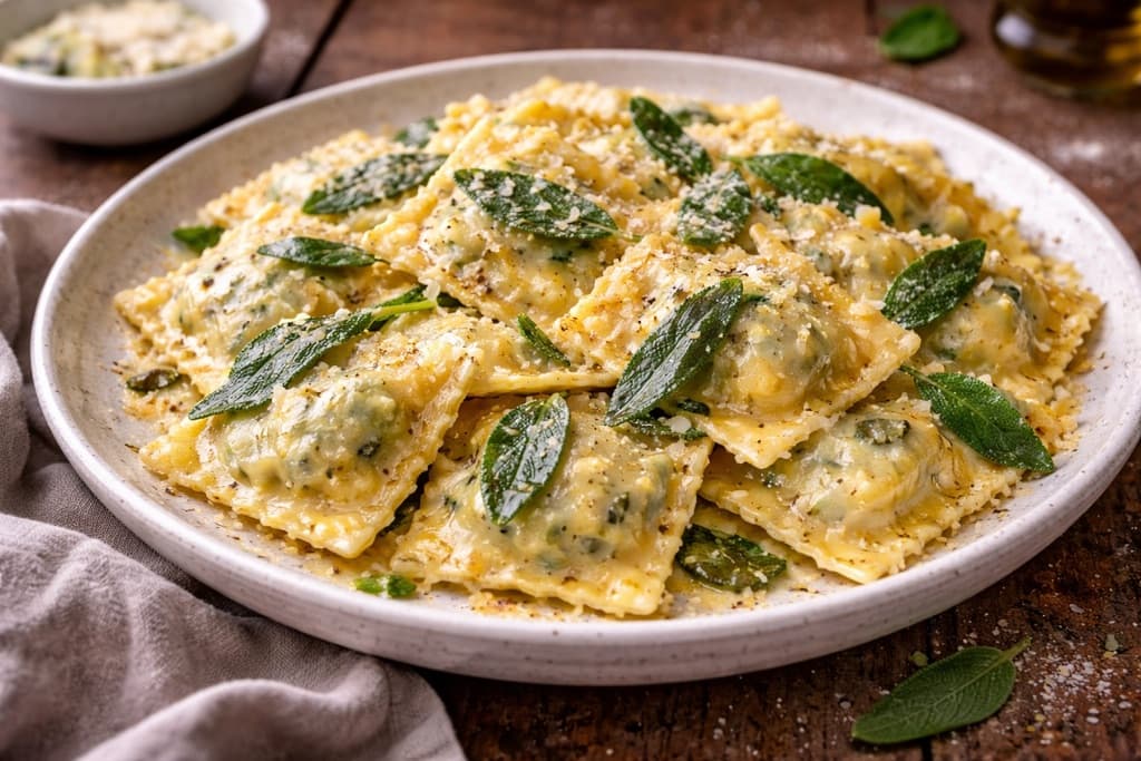 Ravioli med Spinat og Ost