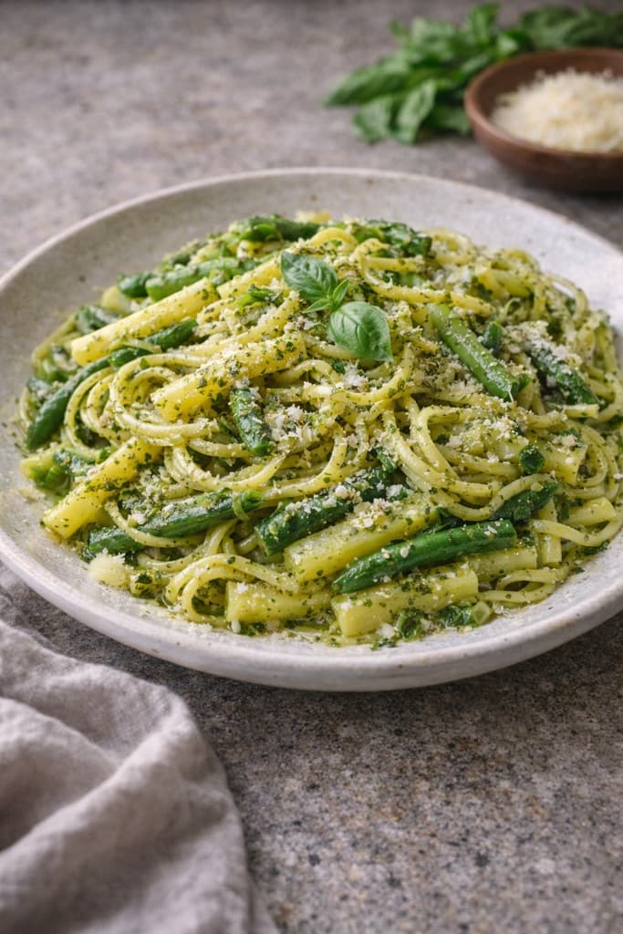 Linguine med pesto fra Genova