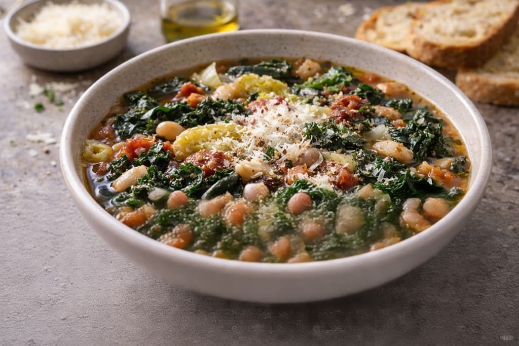 Toscansk bønne- og grønnkålsuppe