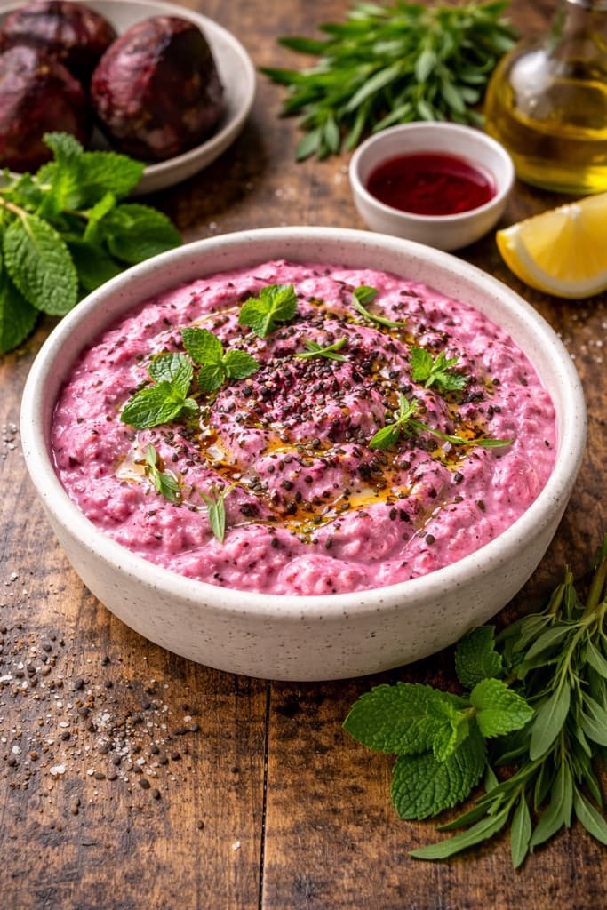 Persisk rødbet-yoghurt