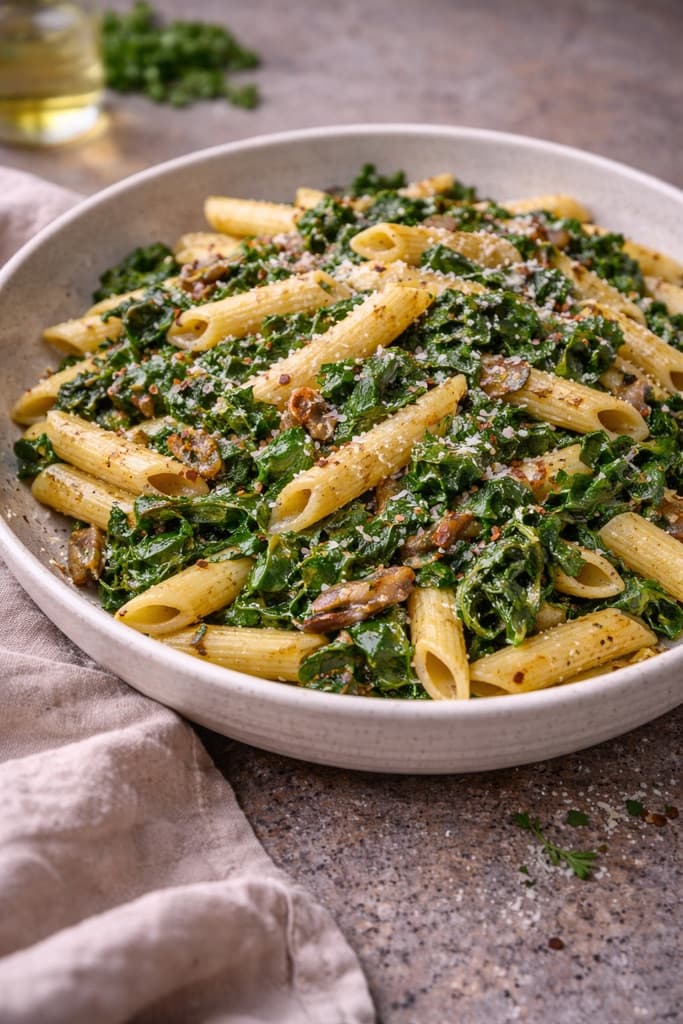 Penne med nepeblader