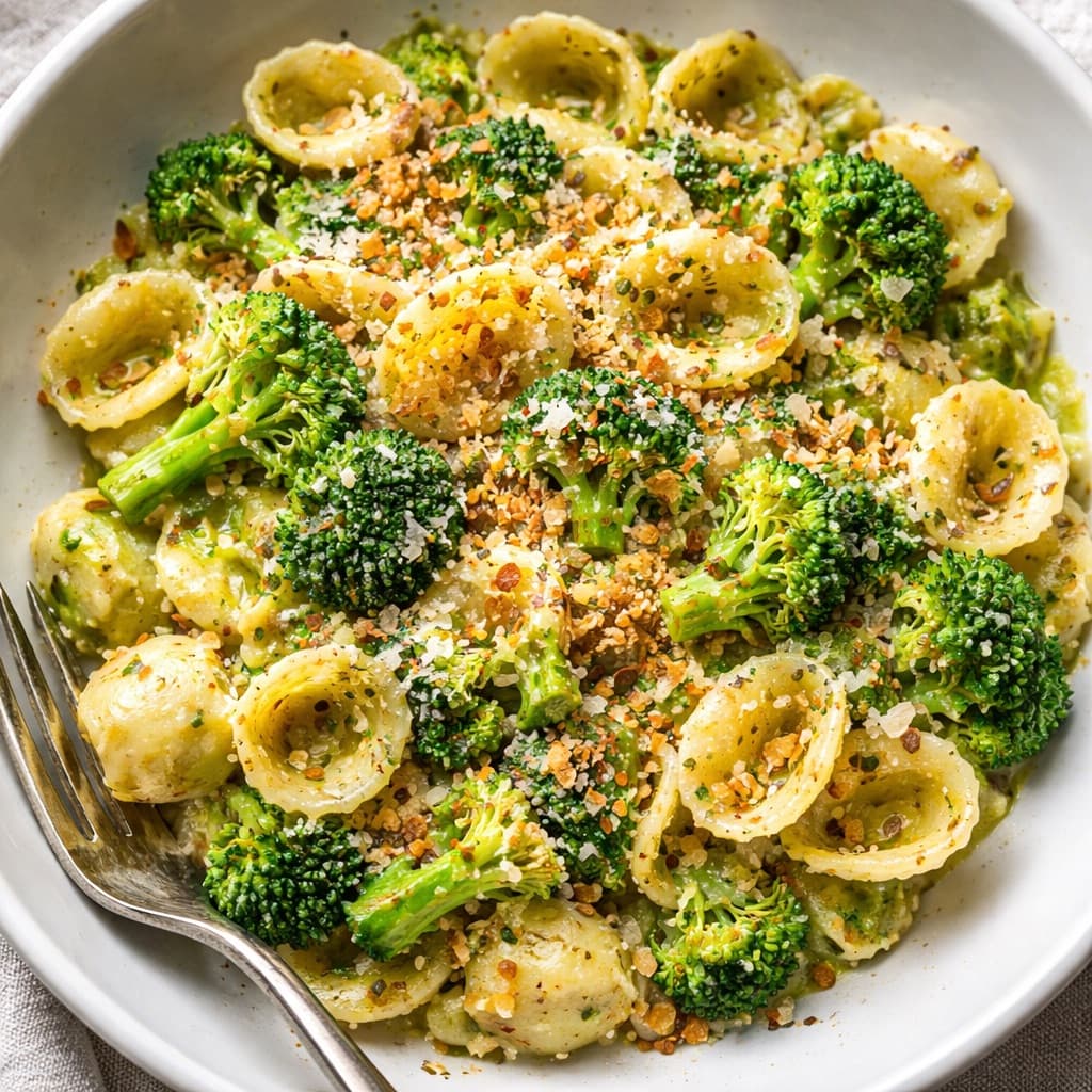 Pasta med brokkoli og brødsmuler