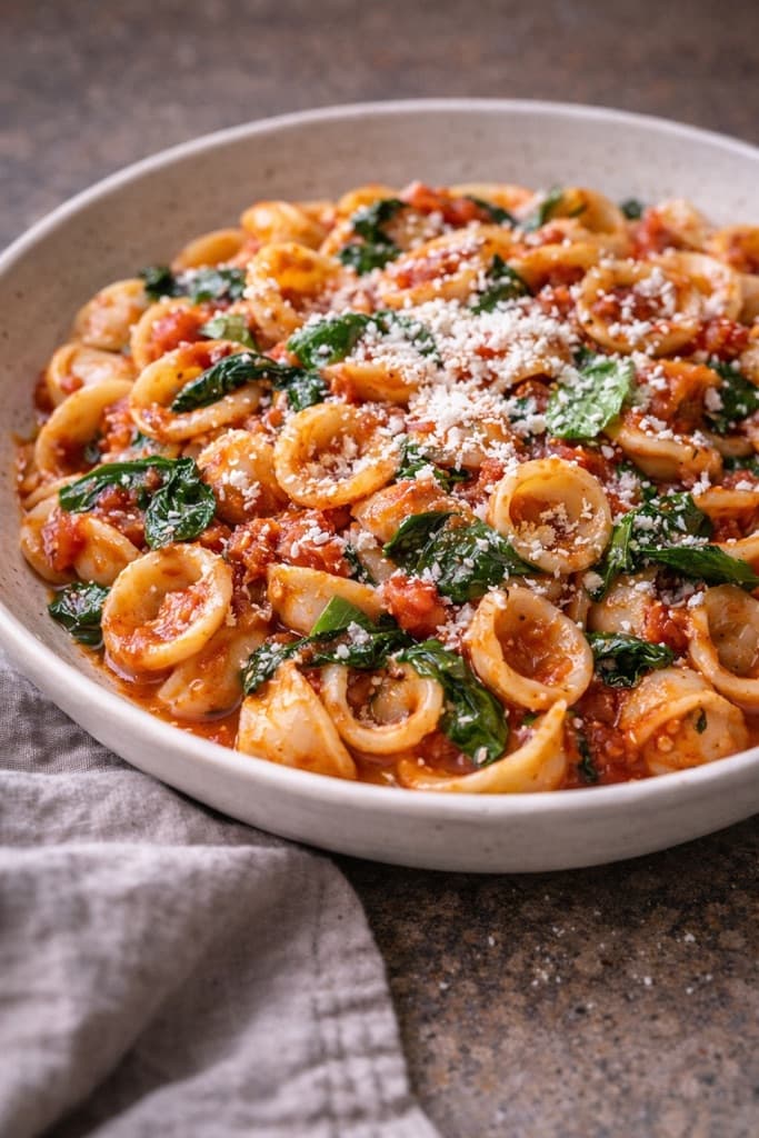 Orecchiette med tomat og ricotta