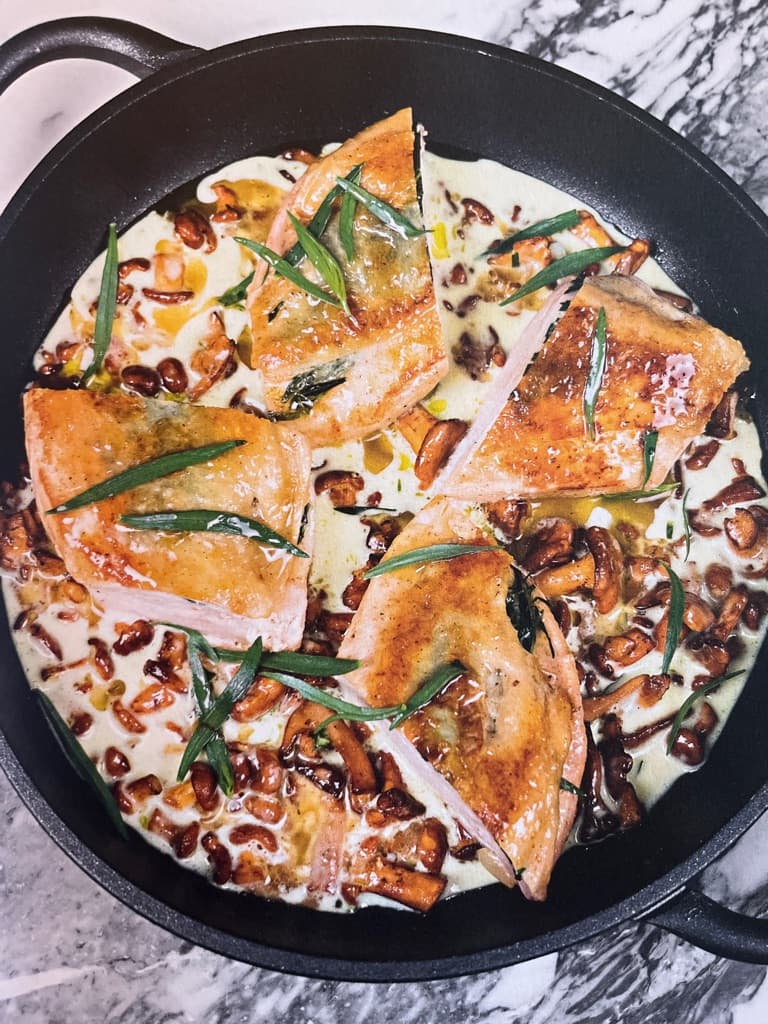 Kylling i estragonsaus