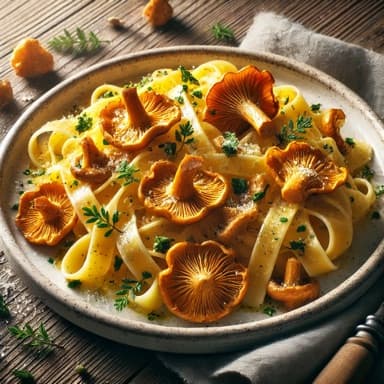 Tagliatelle con Funghi Cantarelli