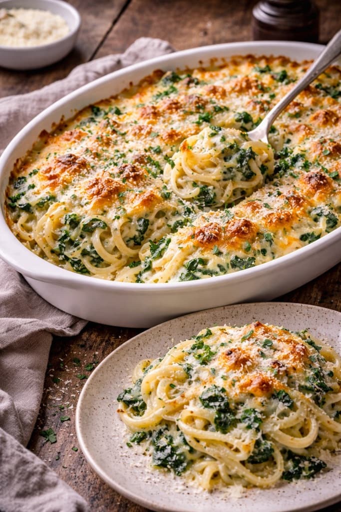 Tagliatelle med Spinat