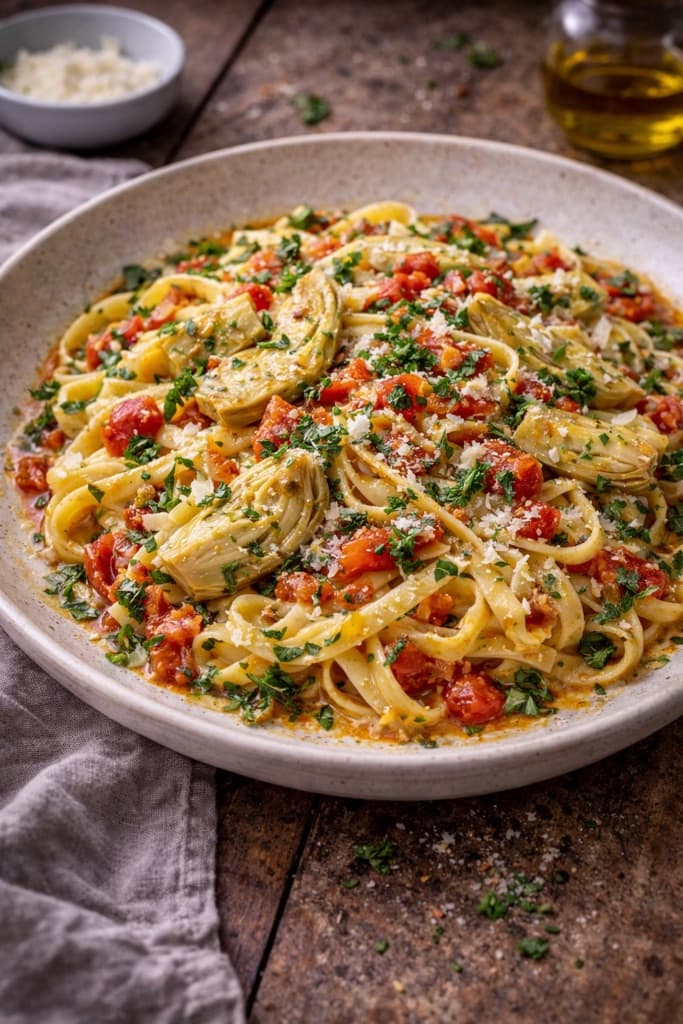 Tagliatelle med Artisjokker