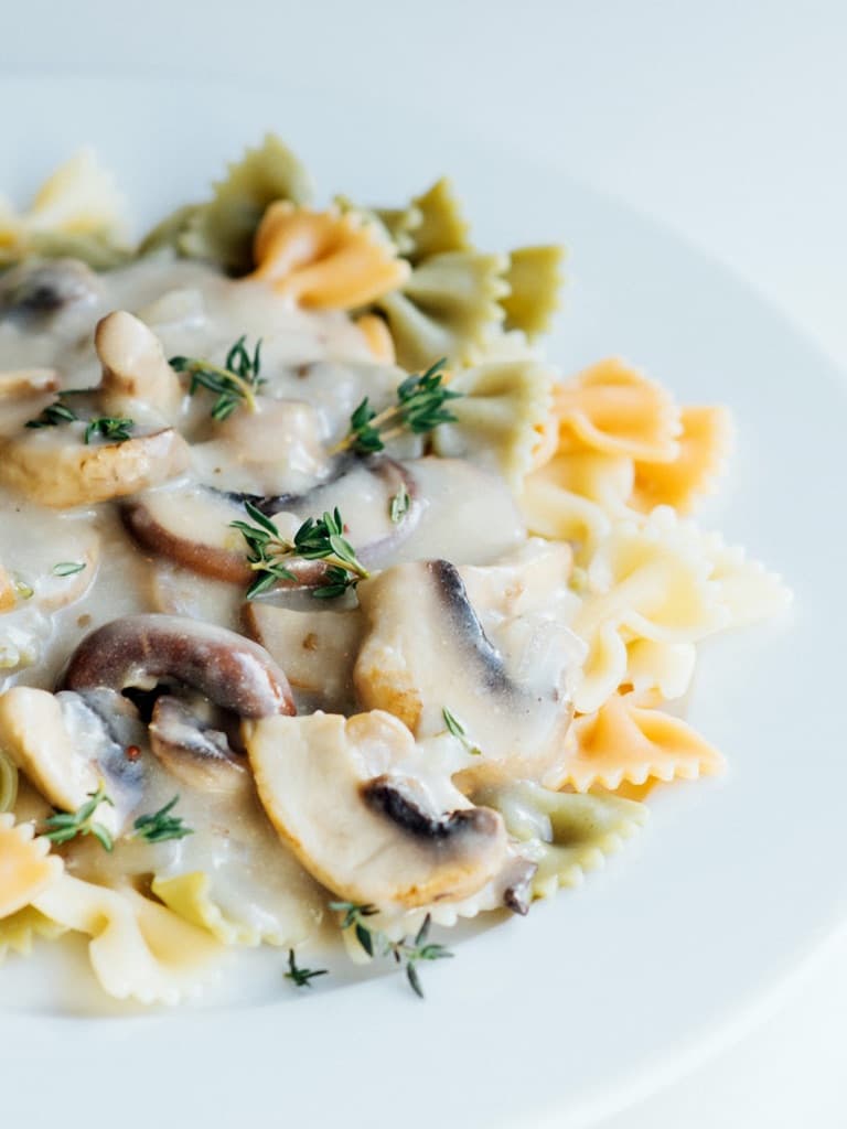 Pasta med kremet soppsaus