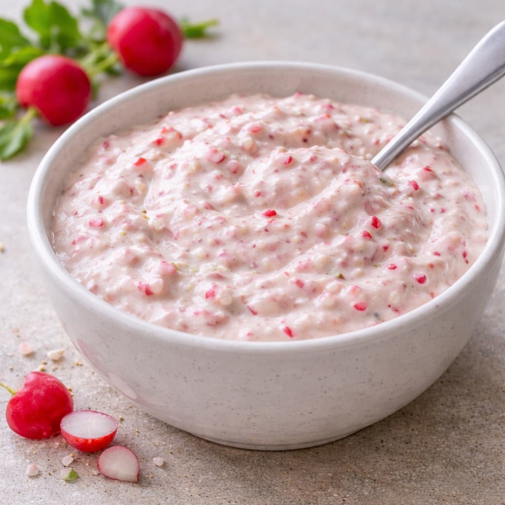 Saus med reddiker og pisket krem