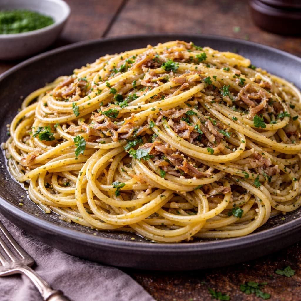 Spaghetti med ansjoser