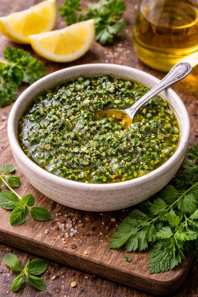 Siciliansk Oreganosaus (Salmoriglio)