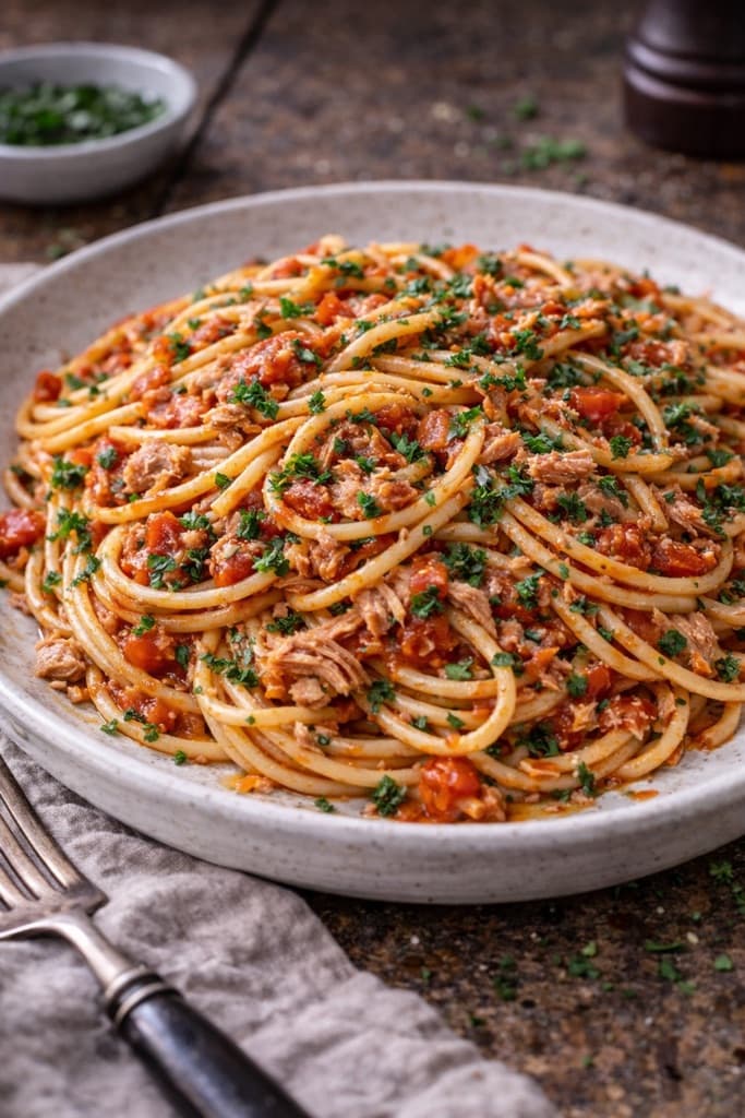 Spaghetti med tunfisk