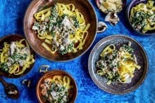 Pasta med kremet sopp