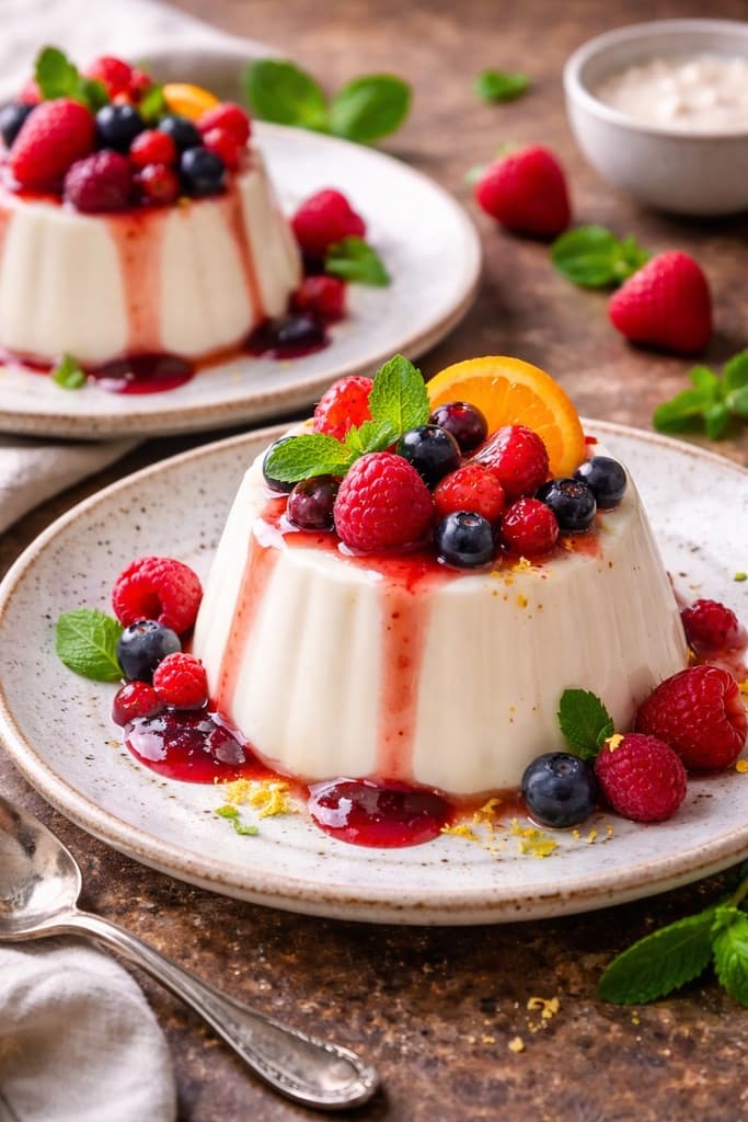 Panna cotta med kjernemelk