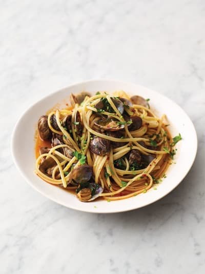 Linguine med Kamskjell og Nduja