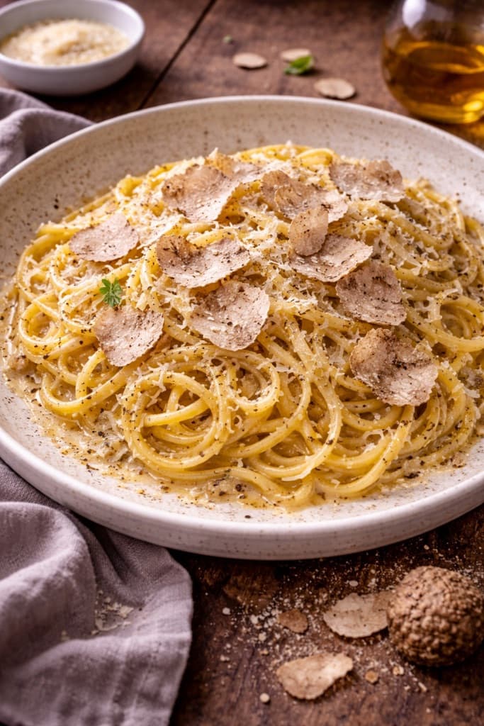 Tagliolini med Smør og Trøfler