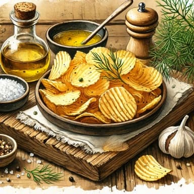 Hjemmelaget potetgull med salt og eddik