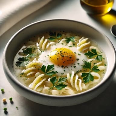 Stracciatella med pasta