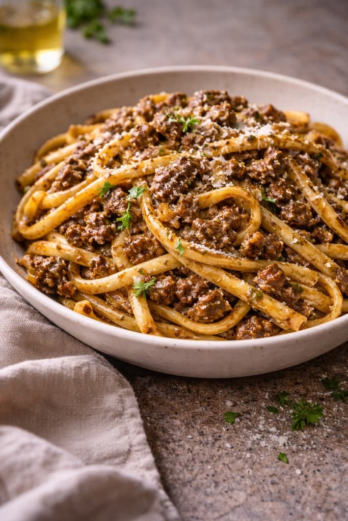 Maccheroni alla Chitarra med Kyllinglever