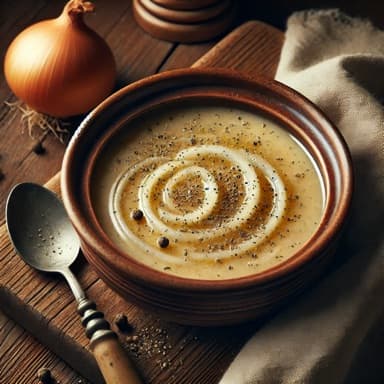 Løk- og Hvitløksuppe