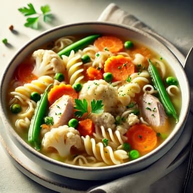 Kyllingsuppe med pasta