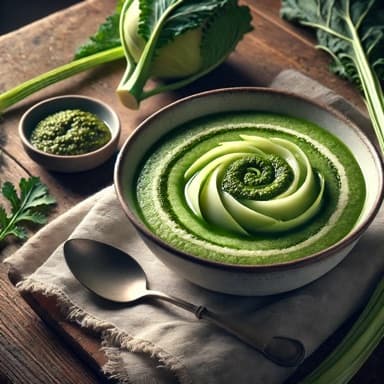 Kålrabisuppe med Pesto