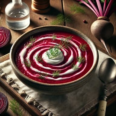 Rødbete- og Ginsuppe