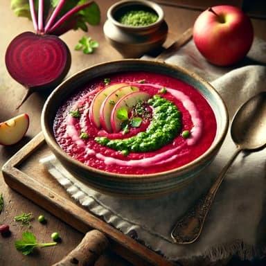 Rødbete- og Eplesuppe
