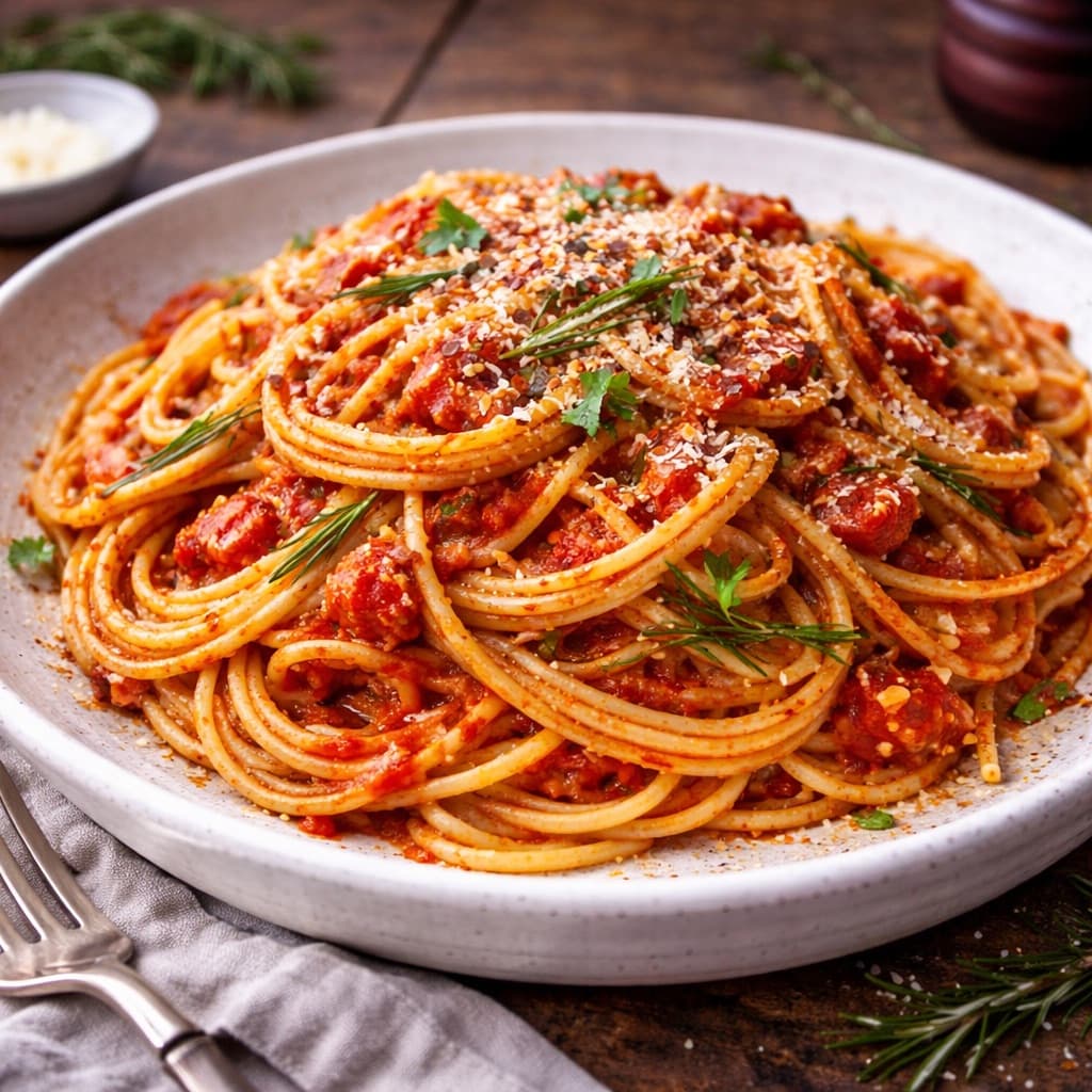 Spaghetti med rosmarin