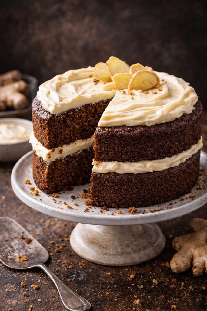 Ingefær- og melassekake