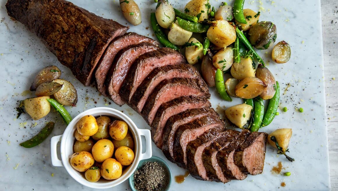 Helstekt indrefilet av storfe