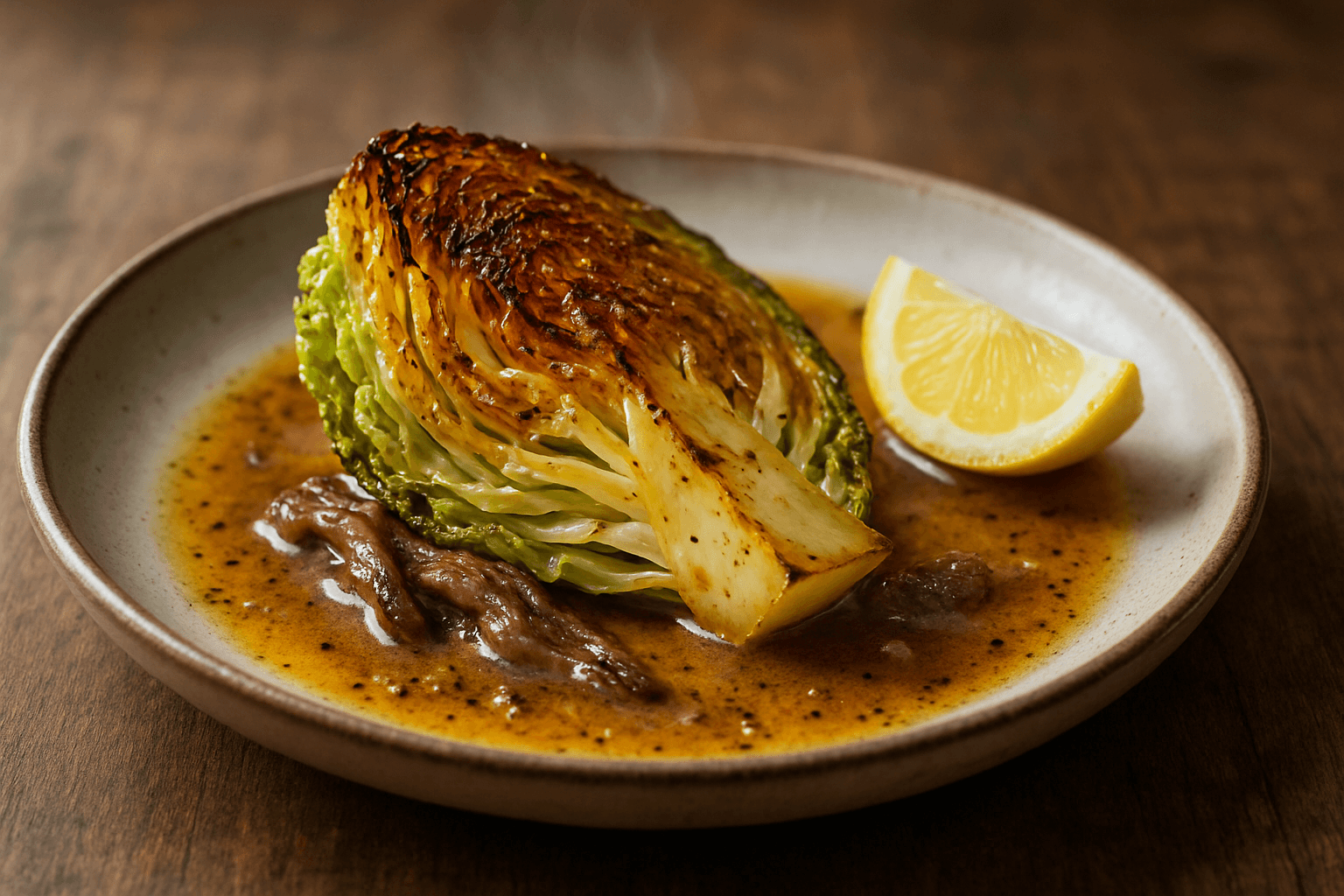 Brunet nykål med smør, ansjos og sitron